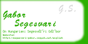 gabor segesvari business card